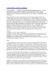 Human Rights Law Case Digest: Kurodo v. Jandaloni (1949).